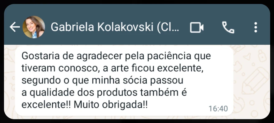 Depoimento de Gabriela Kolakovski no WhatsApp