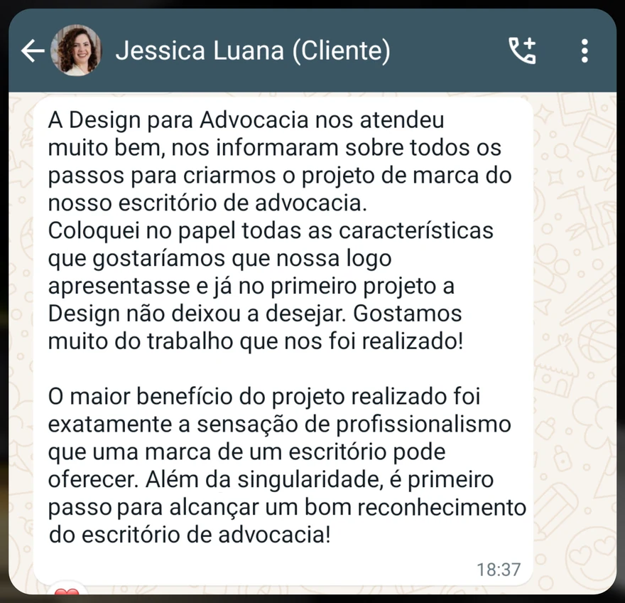 Depoimento de Jessica Luana no WhatsApp
