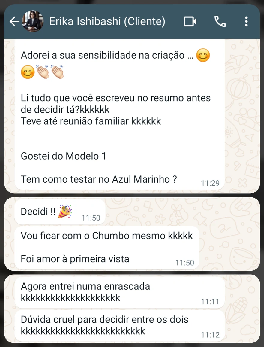 Depoimento de Erika Ishibashi no WhatsApp