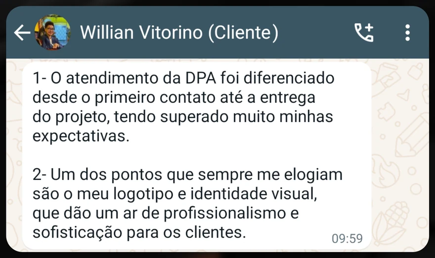 Depoimento de Willian Vitorino no WhatsApp